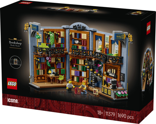 LEGO ICONS 11379 Libreria: Book Nook, Reggilibri da Mensola Decorativo 3D per Adulti con 2 Minifigure, Idea Regalo Fai da Te - immagine 8