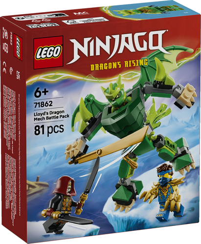 LEGO NINJAGO 71862 Battle Pack Mech Drago di Lloyd, Giocattolo Ninja con Action Figure e 3 Minifigure, Regalo per Bambini 6+ - immagine 7
