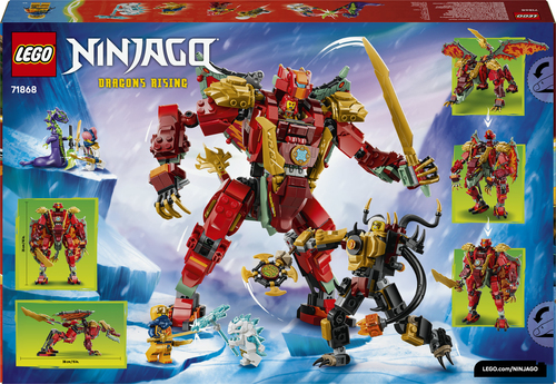 LEGO NINJAGO 71868 Mech Drago Mutaforma di Wyldfyre, Action Figure Giocattolo 2in1 con Mech e 6 Minifigure, Regalo Bambini 9+ - immagine 6