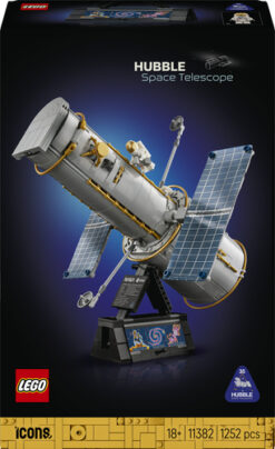 LEGO ICONS 11382 Telescopio Spaziale Hubble, Kit di Modellismo STEM 3D per Adulti, Regalo Fai da Te per i Fan dell'Astronomia