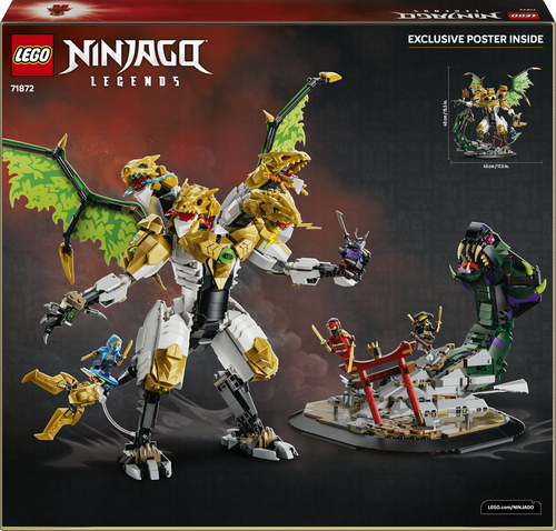LEGO NINJAGO 71872 Battaglia dell’Ultra Drago, Giocattolo con Action Figure a 4 Teste, Serpente e 4 Minifigure, Regalo da 12+ - immagine 8