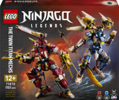 LEGO NINJAGO 71870 Mech Titanici Gemelli, Giocattolo con 2 Action Figure e 3 Minifigure, Regalo per Bambini da 12+ Anni