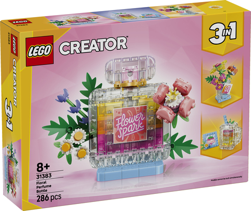 LEGO Creator 31383 3in1 Boccetta di Profumo con Decorazione Floreale, Gioco da 8+ Trasformabile in Vaso da Fiori o Frullato - immagine 7