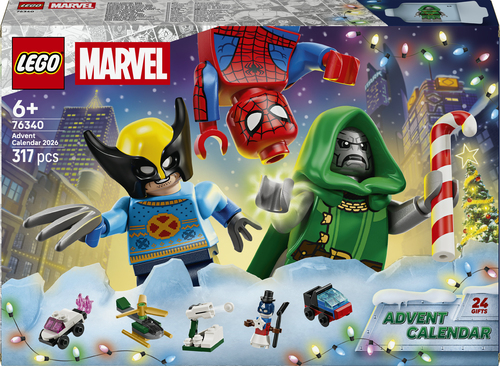 LEGO | Marvel 76340 Calendario dell'Avvento 2026, Giochi Bambini 6+ per Countdown di Natale con 24 Sorprese a Tema Supereroi
