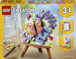 LEGO Creator 31390 3in1 Dipinto Floreale Decorativo, Gioco Trasformabile in Cornice o in Disegno di Fenicottero, Regalo da 8+