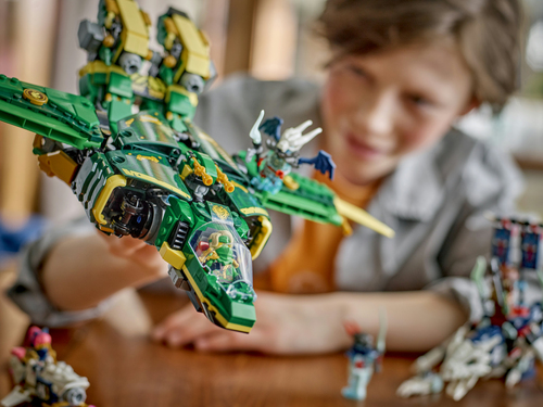 LEGO NINJAGO 71845 2 in 1 Jet Mech di Lloyd, Action Figure Trasformabile in Aereo Giocattolo con 5 Minifigure, Idea Regalo 9+ - immagine 4