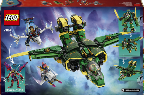 LEGO NINJAGO 71845 2 in 1 Jet Mech di Lloyd, Action Figure Trasformabile in Aereo Giocattolo con 5 Minifigure, Idea Regalo 9+ - immagine 7