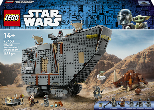 LEGO Star Wars 75453 Sandcrawler e Mudhorn Offworld, Kit con Figura di Grogu e 5 Minifigure, Regalo di Compleanno Ragazzi 14+