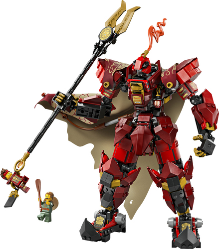 LEGO NINJAGO 71846 Mech Cavaliere del Fuoco, Giocattolo con Action Figure Robot, Minifigure e Mostro Marino, Idea Regalo 14+ - immagine 2