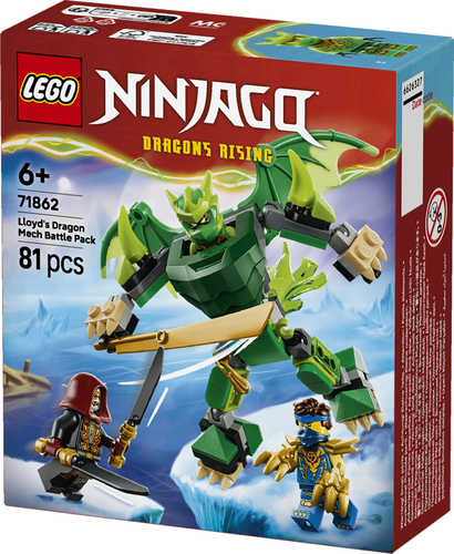 LEGO NINJAGO 71862 Battle Pack Mech Drago di Lloyd, Giocattolo Ninja con Action Figure e 3 Minifigure, Regalo per Bambini 6+ - immagine 8