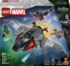 LEGO | Marvel 76347 Avengers: Doomsday Quinjet, Aereo Giocattolo dei Supereroi con 4 Minifigure, Regalo per Bambini da 9 Anni
