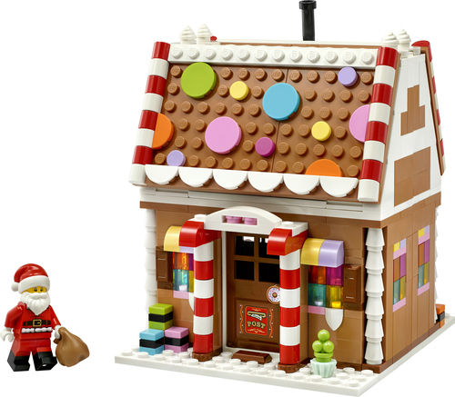 LEGO Iconic 40809 Casa di Pan di Zenzero Festiva, Gioco Natalizio con Minifigure di Babbo Natale e Accessori, Regalo per Bambini - immagine 2