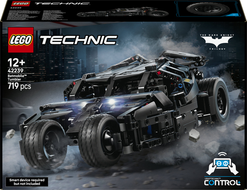 LEGO Technic 42239 Batmobile Tumbler, Macchina Telecomandata Giocattolo di Batman con Sterzo e Luci Funzionanti, Regalo 12+