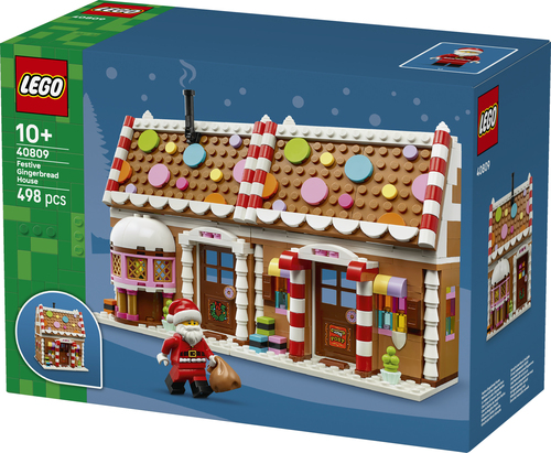LEGO Iconic 40809 Casa di Pan di Zenzero Festiva, Gioco Natalizio con Minifigure di Babbo Natale e Accessori, Regalo per Bambini - immagine 5