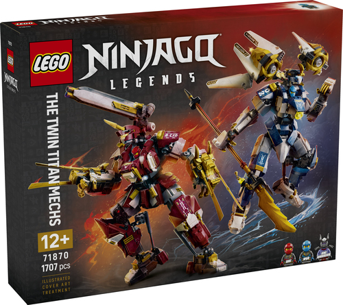 LEGO NINJAGO 71870 Mech Titanici Gemelli, Giocattolo con 2 Action Figure e 3 Minifigure, Regalo per Bambini da 12+ Anni - immagine 7