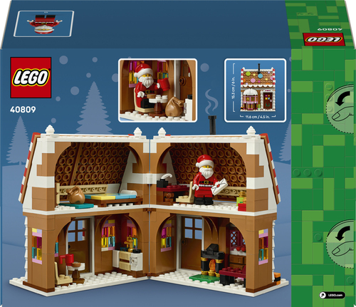 LEGO Iconic 40809 Casa di Pan di Zenzero Festiva, Gioco Natalizio con Minifigure di Babbo Natale e Accessori, Regalo per Bambini - immagine 3