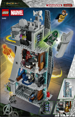 LEGO | Marvel 76352 Avengers: Doomsday Nuova Torre degli Avengers, Giocattolo da Supereroi con 6 Minifigure, Regalo da 12+ - immagine 7