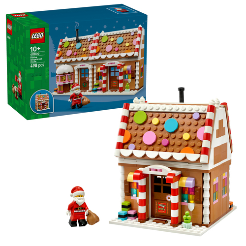 LEGO Iconic 40809 Casa di Pan di Zenzero Festiva, Gioco Natalizio con Minifigure di Babbo Natale e Accessori, Regalo per Bambini - immagine 8
