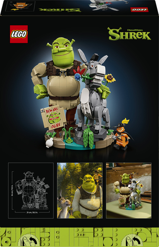 LEGO 72423 Shrek, Ciuchino e Gatto con gli Stivali, Kit Modellismo per Adulti da Esposizione con 3 Personaggi, Regalo per Fan - immagine 6