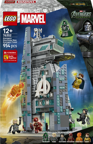 LEGO | Marvel 76352 Avengers: Doomsday Nuova Torre degli Avengers, Giocattolo da Supereroi con 6 Minifigure, Regalo da 12+