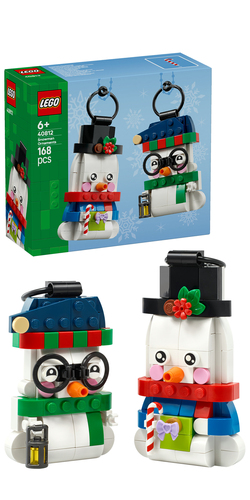 LEGO Iconic 40812 Pupazzi di Neve Ornamentali, Kit di Arti e Mestieri, Giochi di Natale con 2 Personaggi e Accessori, Regalo da - immagine 8