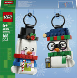 LEGO Iconic 40812 Pupazzi di Neve Ornamentali, Kit di Arti e Mestieri, Giochi di Natale con 2 Personaggi e Accessori, Regalo da