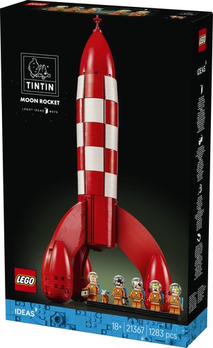 LEGO Ideas 21367 Razzo Lunare di Tintin, Kit Modellismo per Adulti, 5 Minifigure, Cane, Decorazioni Fai da Te, Regalo per Fan - immagine 7