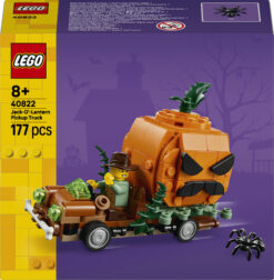 LEGO Iconic 40822 Furgone di Halloween Giocattolo, Kit Arti e Mestieri con Zucca e Minifigure del Contadino, Regalo per Bambini