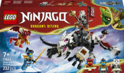 LEGO NINJAGO 71863 Zilvar e Grimtak la Bestia Drago, Giocattolo Ninja con Action Figure e 3 Minifigure, Regalo per Bambini 7+
