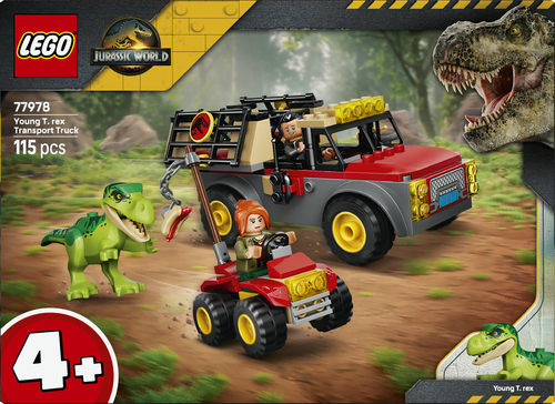 LEGO Jurassic World 77978 Camion da Trasporto per il Giovane T. Rex, Giocattolo con Dinosauro, ATV e 2 Minifigure, Regalo 4+ - immagine 6