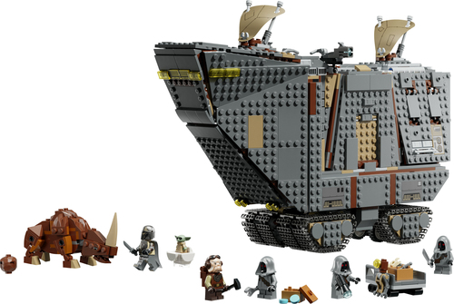LEGO Star Wars 75453 Sandcrawler e Mudhorn Offworld, Kit con Figura di Grogu e 5 Minifigure, Regalo di Compleanno Ragazzi 14+ - immagine 2