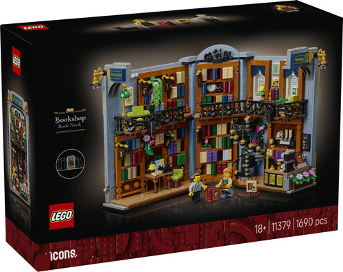 LEGO ICONS 11379 Libreria: Book Nook, Reggilibri da Mensola Decorativo 3D per Adulti con 2 Minifigure, Idea Regalo Fai da Te - immagine 7