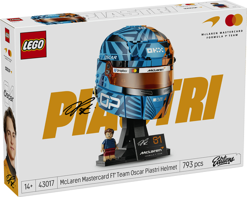 LEGO Editions 43017 Casco di Oscar Piastri McLaren Mastercard F1 Team, Gadget F1 con Minifigure da Collezione, Regalo da 14+ - immagine 7