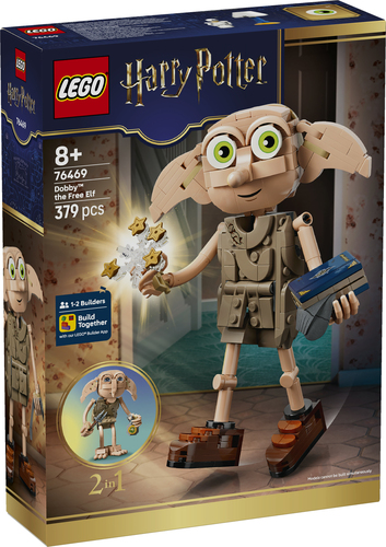 LEGO Harry Potter 76469 2in1 Dobby l'Elfo Libero, Gioco Trasformabile in Kreacher, Decorazione Cameretta, Regalo Bambini 8+ - immagine 7