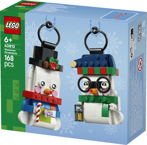 LEGO Iconic 40812 Pupazzi di Neve Ornamentali, Kit di Arti e Mestieri, Giochi di Natale con 2 Personaggi e Accessori, Regalo da - immagine 5