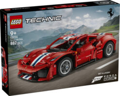 LEGO Technic 42235 Auto Ferrari 488 PISTA, Macchina Giocattolo con Motore V8, Sterzo e Differenziale, Regalo per Bambini 9+ - immagine 8